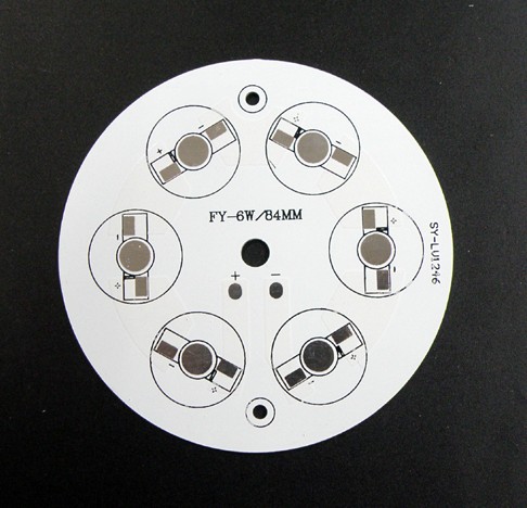 (image for) 6W LED High Power Aluminum Plate Diameter 84mm 6 Series Connections Downlight Buried Lights Plate